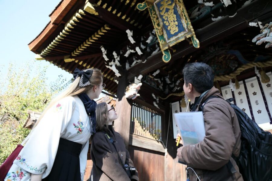 Kyoto: Try Nishijin Weaving in the Oldest Geisha District - Entering Kitano Tenmangū at the first torii
